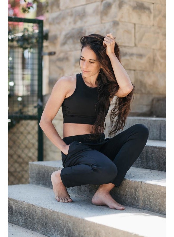 Yogipace Petite/Regular/Tall Women's 7/8 On The Fly Pants Drawstring Casual Lounge Joggers Travel Sweatpants - Image 5