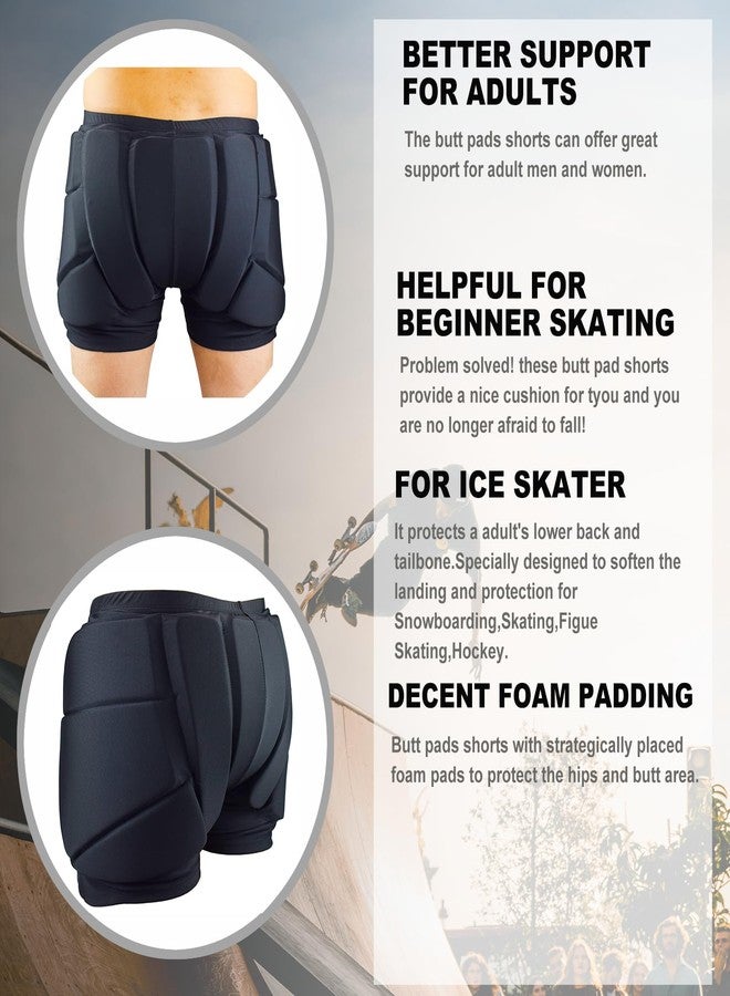 AUDIFU Adult Protective Padded Shorts 3D Hip Butt Pads Shorts for Skating, Snowboard and Ski (S) - Image 2