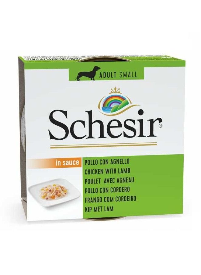 Schesir Chicken With Lamb Wet Food For Adult Small Dogs - Image 1