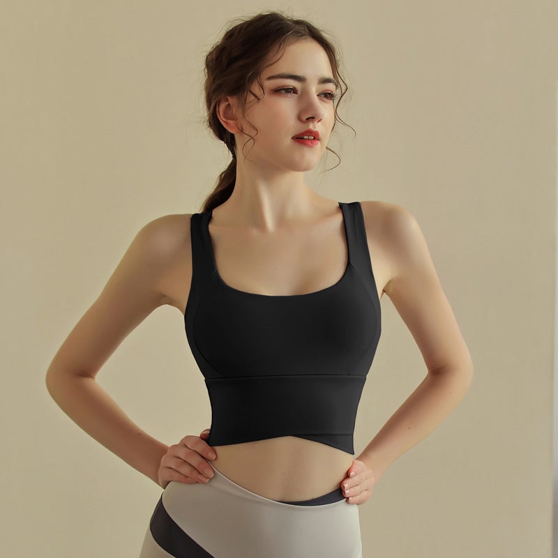 Meibei Sports Underwear Women'S Shockproof High Strength Running Quick-Drying One-Piece Fixed Cup Yoga Bra Fitness Underwear - Image 5