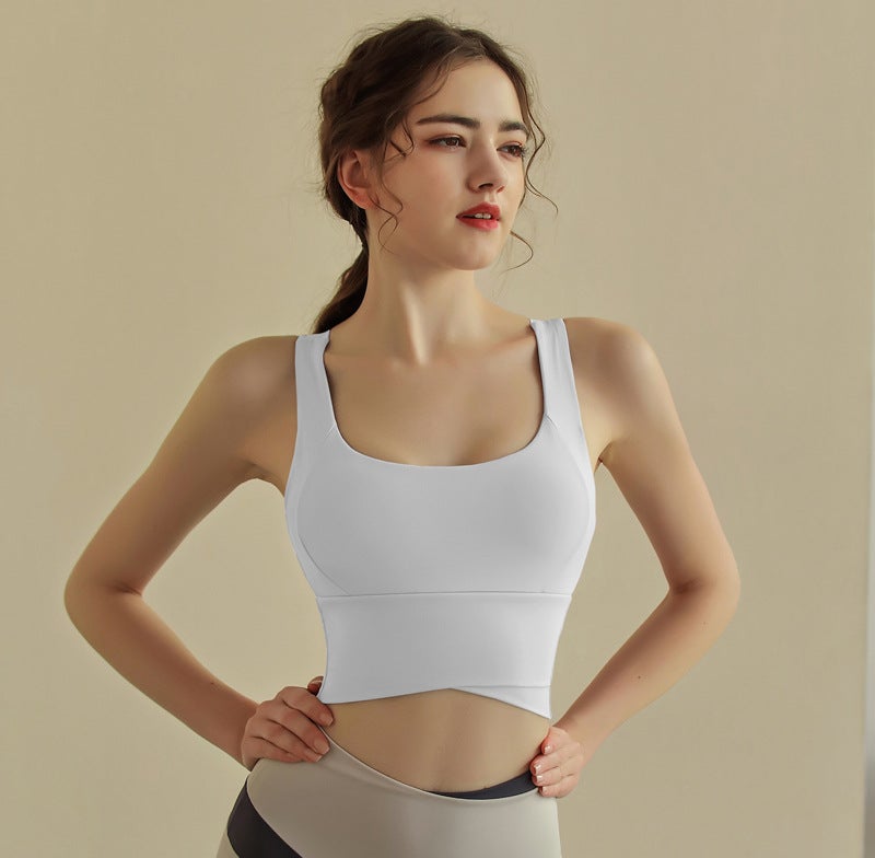 Meibei Sports Underwear Women'S Shockproof High Strength Running Quick-Drying One-Piece Fixed Cup Yoga Bra Fitness Underwear - Image 1