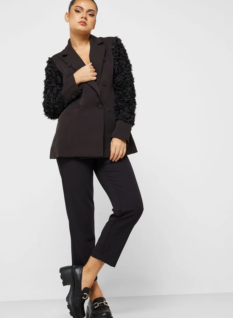 Amy Lynn Floral Sleeve Blazer