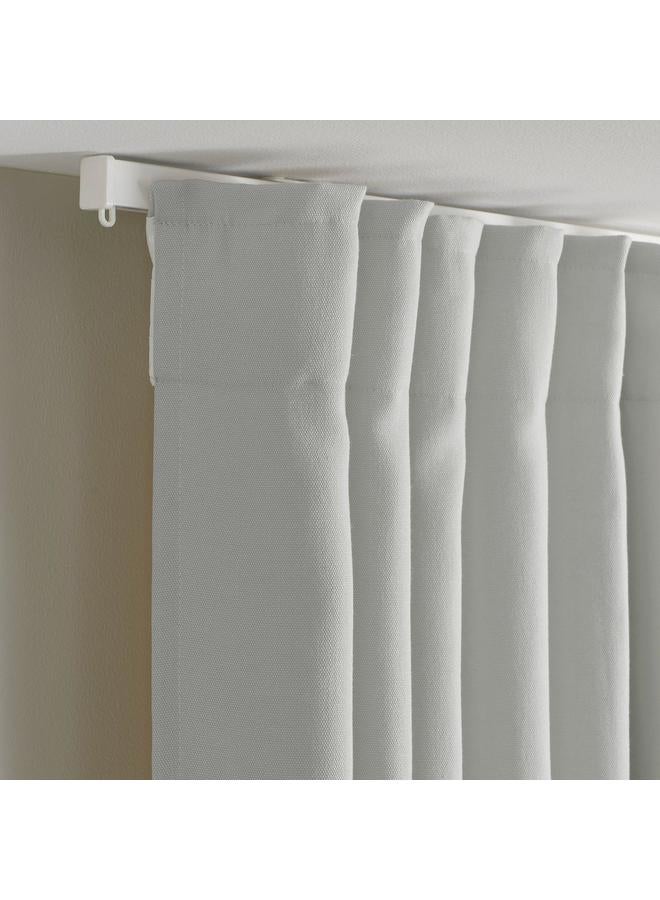 Green Tiger Curtains, 1 Pair, White/With Heading Tape, 145X300 Cm - Image 5