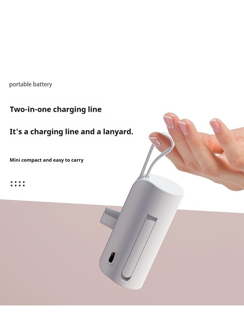 GEEK SPACE 2 In 1 Mini Universal Portable Charger Wireless Power Bank Type-c 5000mAh Fast Phone Charging Power Bank  For iPhone, Samsung S23 Series, Note20 Series, LG, Huawei, iPad, AirPods, And More - Image 4