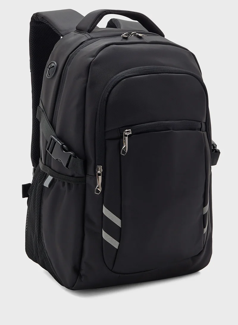 Robert Wood Premium Backpack With Usb Port And Organisers