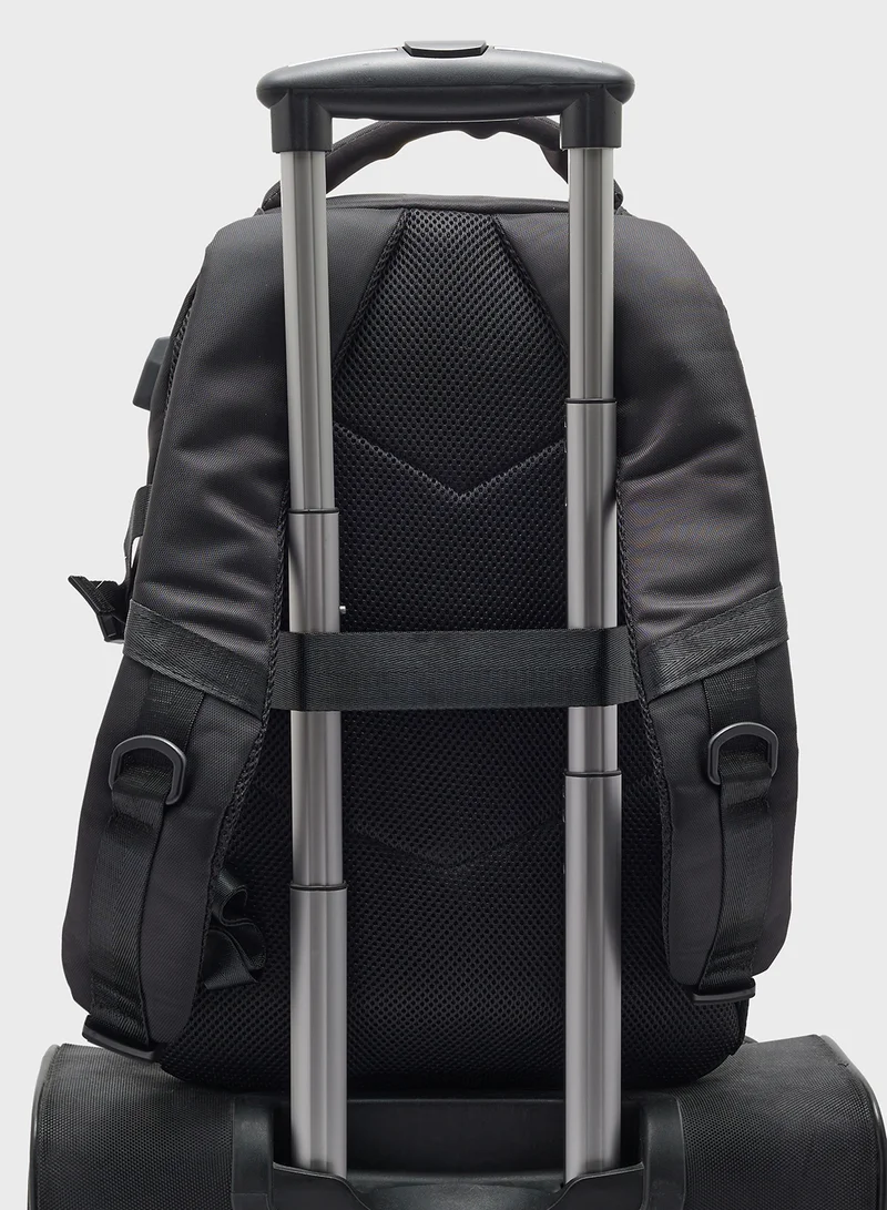 Robert Wood Premium Backpack With Usb Port And Organisers
