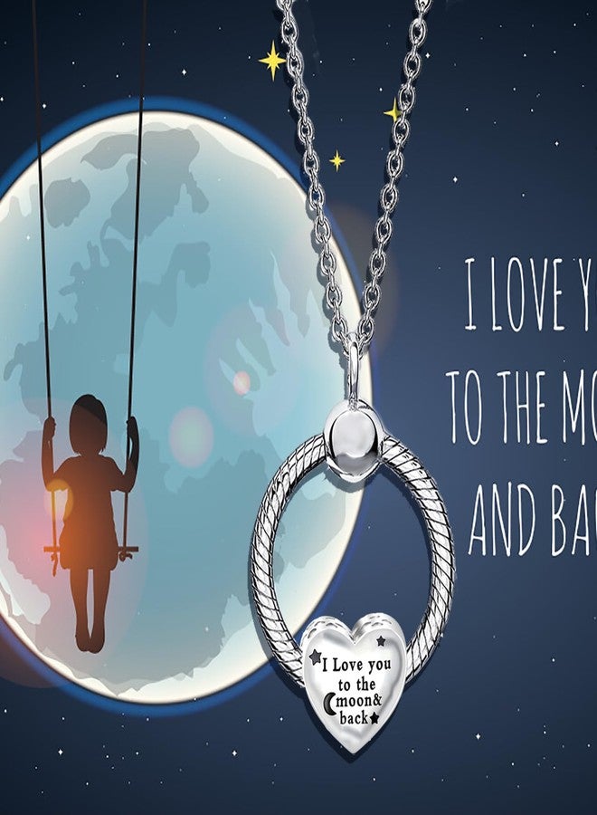 QeenseKc Moon Star Heart Charm I Love You to the Moon and Back Bead for Pandora Bracelet - Image 4