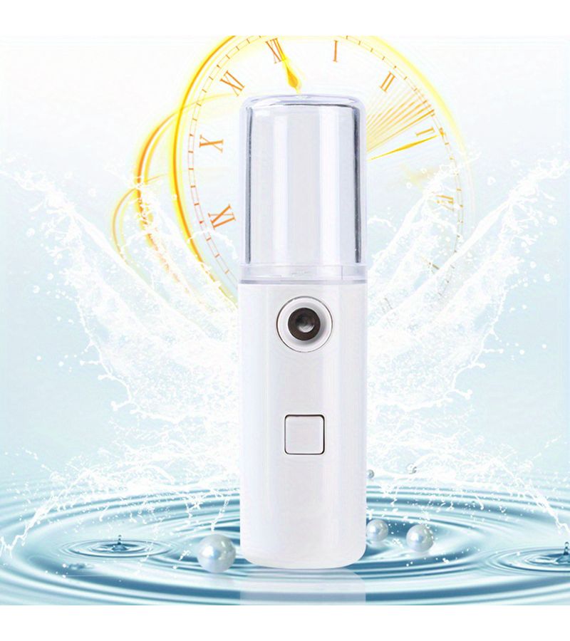 Portable Mini Humidifier Facial Sprayer Rechargeable Cute Rabbit Design Moisturizing for Face Daily Makeup Gift Green - Image 4
