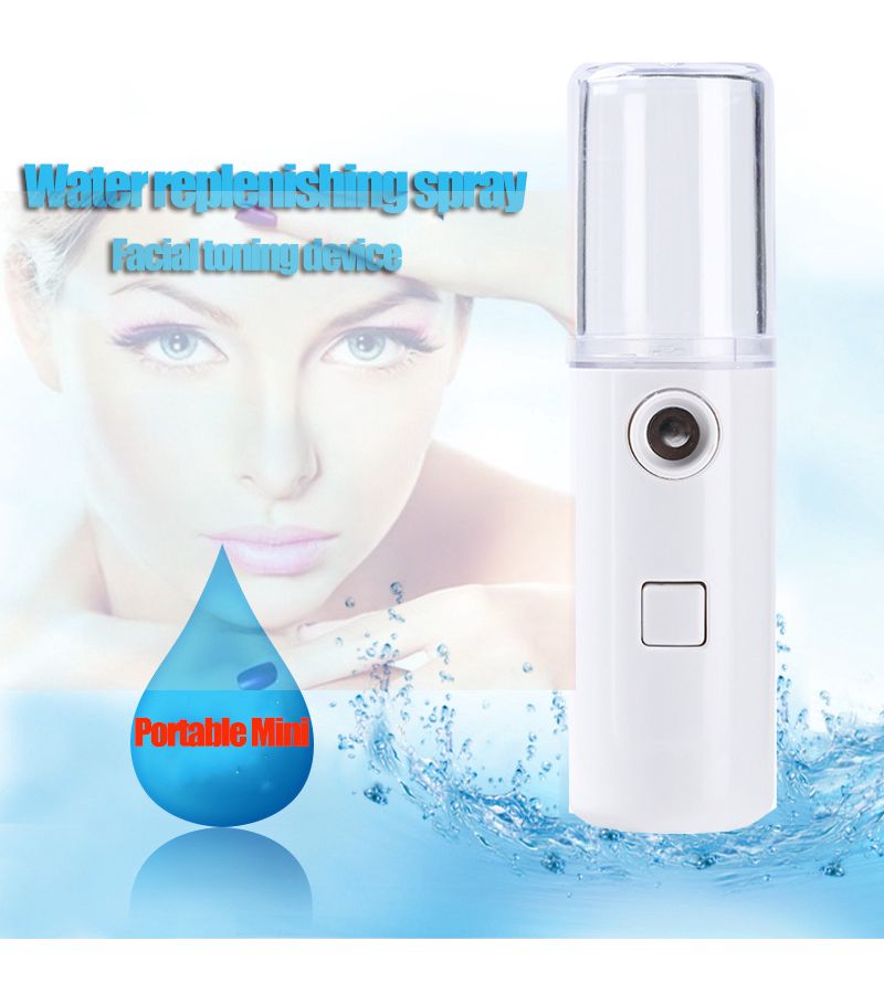 Portable Mini Humidifier Facial Sprayer Rechargeable Cute Rabbit Design Moisturizing for Face Daily Makeup Gift Green - Image 2