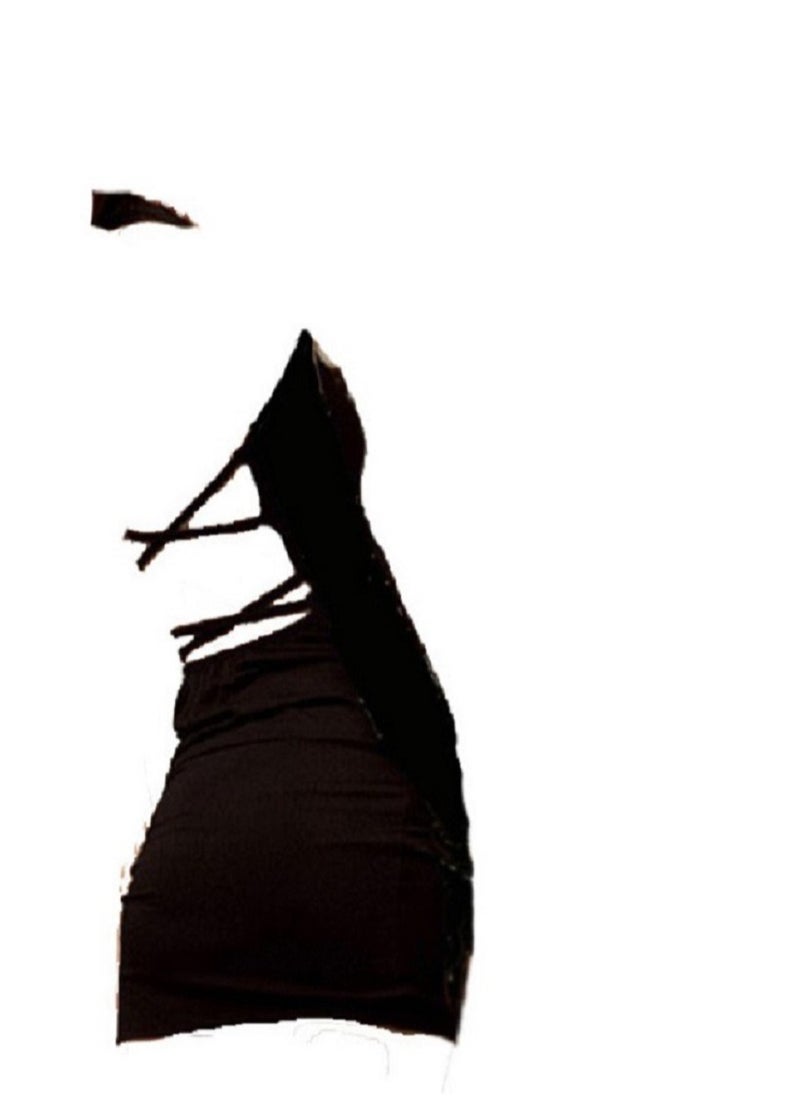 Generic - Women  V Neck Sleeveless Ruched Bodycon Party Mini Dress. - Image 1