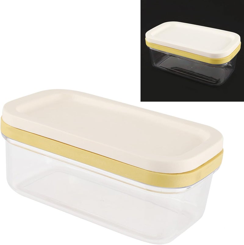 Modern Transparent Ceramic Dish with Airtight Lid & Built-in Cheese Cutter – Stylish Kitchen Storage for , Cheese, and Spreads - Image 4