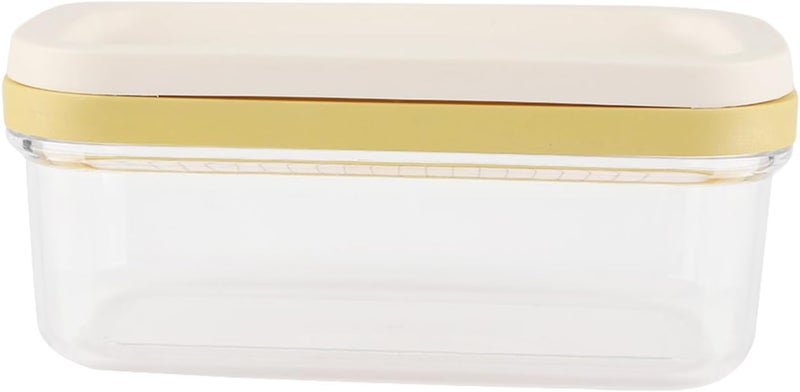 Modern Transparent Ceramic Dish with Airtight Lid & Built-in Cheese Cutter – Stylish Kitchen Storage for , Cheese, and Spreads - Image 2