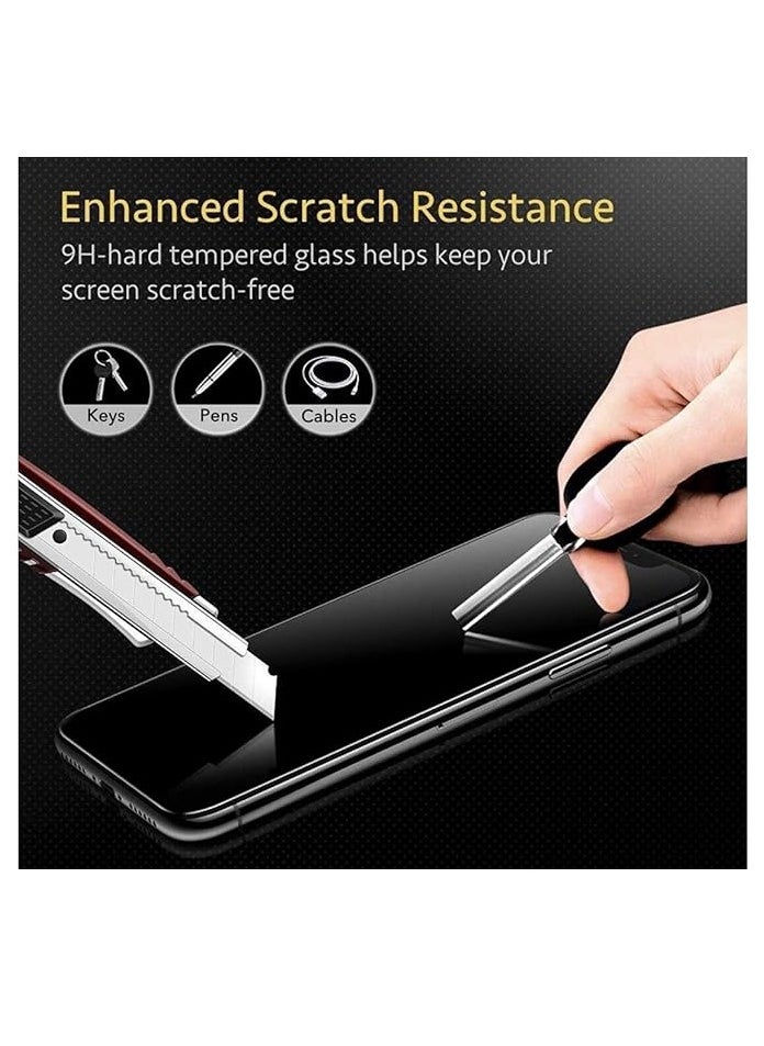 YoYoTech Screen protector for Samsung Galaxy A25 5G Edge to Edge Full Screen Coverage Anti Scratch Tempered Glass Film  - Image 3
