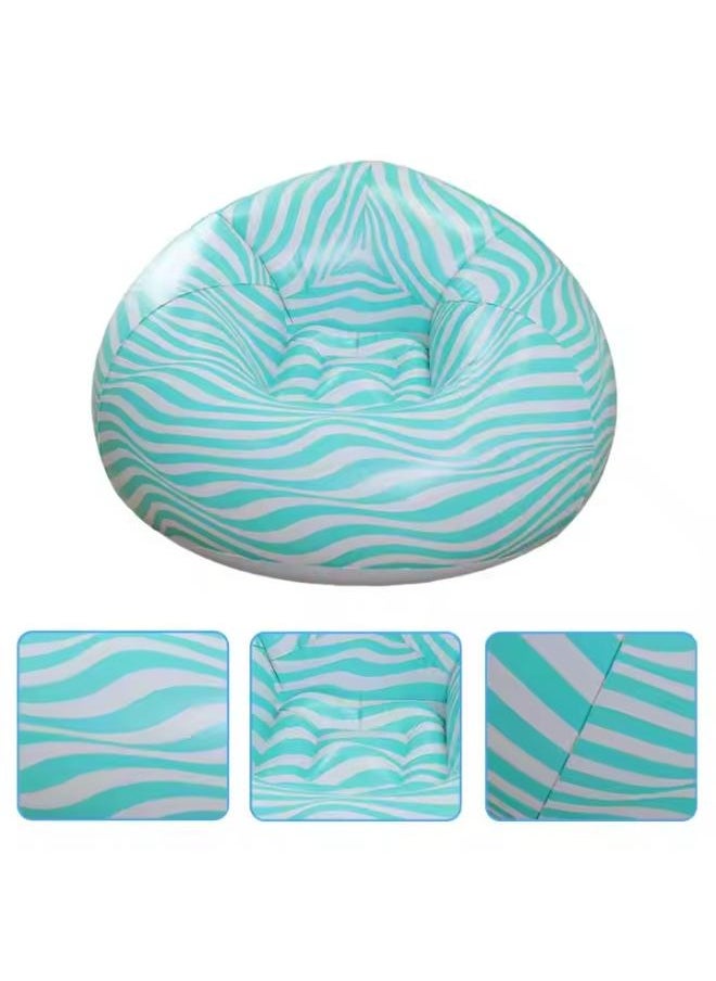 Executive LLC - Water Ripple Art Design Inflatable Sofa - Durable PVC, Single Seat Lounger for Home & Outdoor Use, Portable for Camping - Image 1