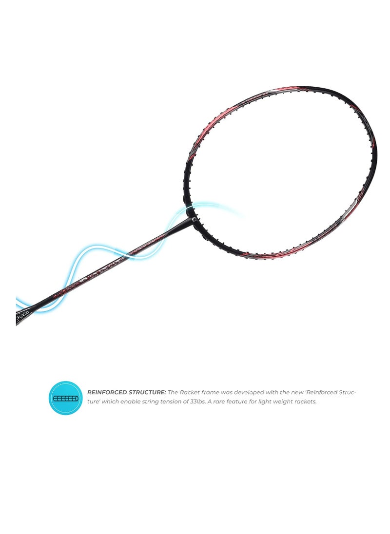 Apacs - Feather Weight 55 Badminton Racket – 58g Ultra-Light, 30T Japan Graphite, Hexagon Throat, High-Speed Armor Frame, 30 lbs Tension, G2 Grip, Unstrung with Full Cover - Image 1