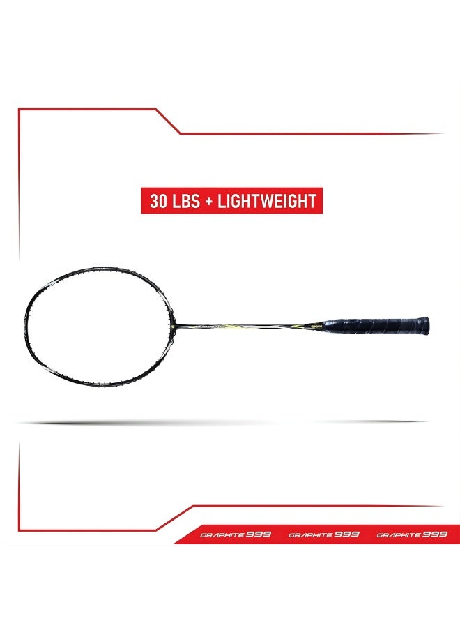 Apacs Graphite 999 Unstrung Badminton Racket – Ultra-Durable Japanese Graphite Frame, Lightweight, 30 LBS Max Tension, High-Speed Performance, Comfortable 4-inch Grip, Full Cover - Image 4