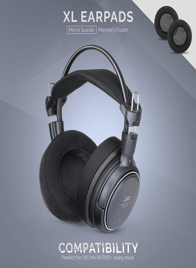BRAINWAVZ XL Micro Suede Memory Foam Earpads for AKG 701 & Many Other Large Over The Ear Headphones - Sennheiser, JBL, Bayerdynamic, HifiMan, ATH, Philips, Fostex, Sony Ear Pads - Image 2