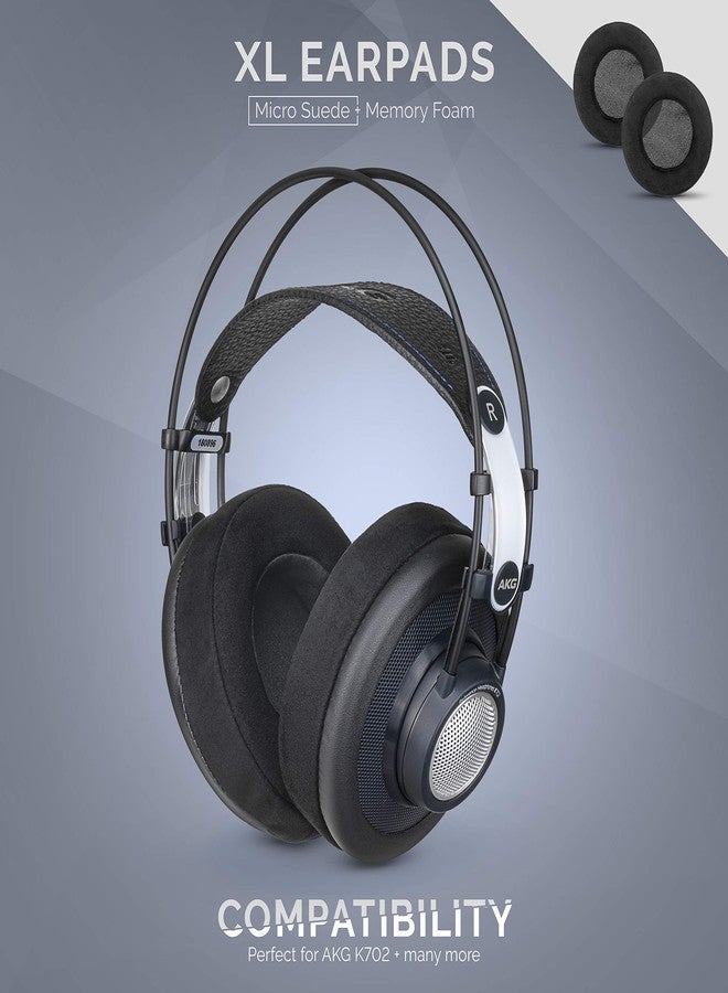 BRAINWAVZ XL Micro Suede Memory Foam Earpads for AKG 701 & Many Other Large Over The Ear Headphones - Sennheiser, JBL, Bayerdynamic, HifiMan, ATH, Philips, Fostex, Sony Ear Pads - Image 5