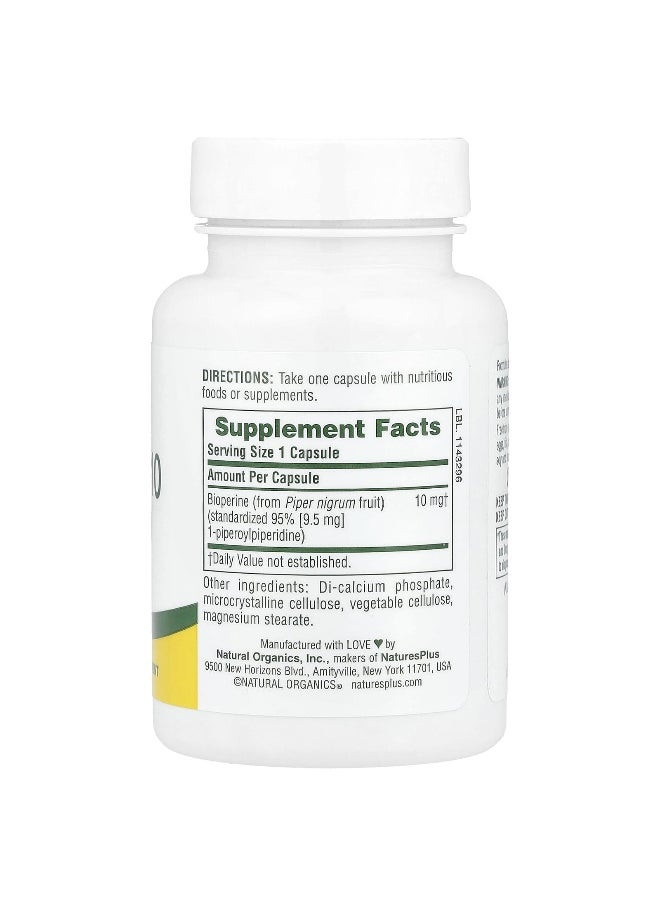 Natures Plus - NaturesPlus, Bioperine 10, 10 mg, 90 Capsules - Image 1