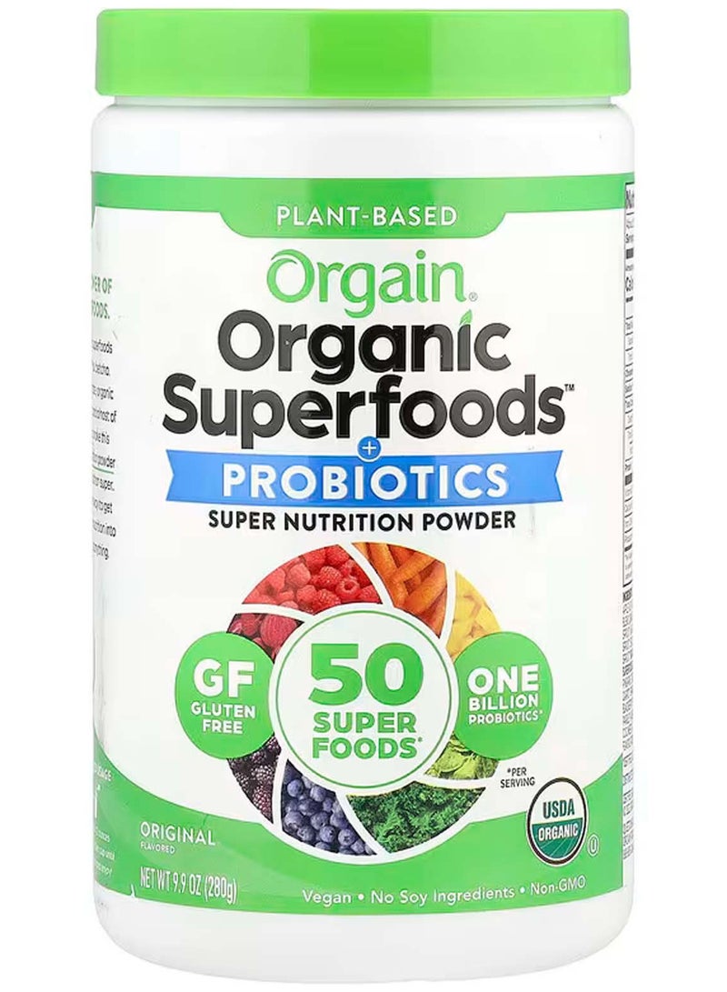 أورجين أغذية عضوية فائقة القيمة الغذائية + بروبيوتيك ، أصلي (280 جم) - Image 1