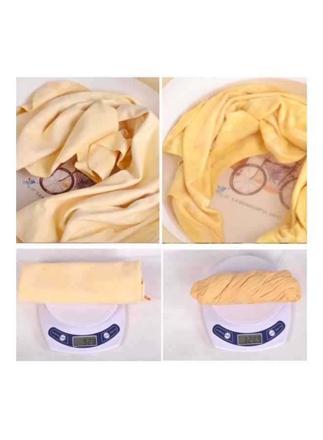 Natural Chamois Leather Car Cleaning Cloth Washing Suede Absorbent Towel Beige 36x60x4centimeter - Image 5