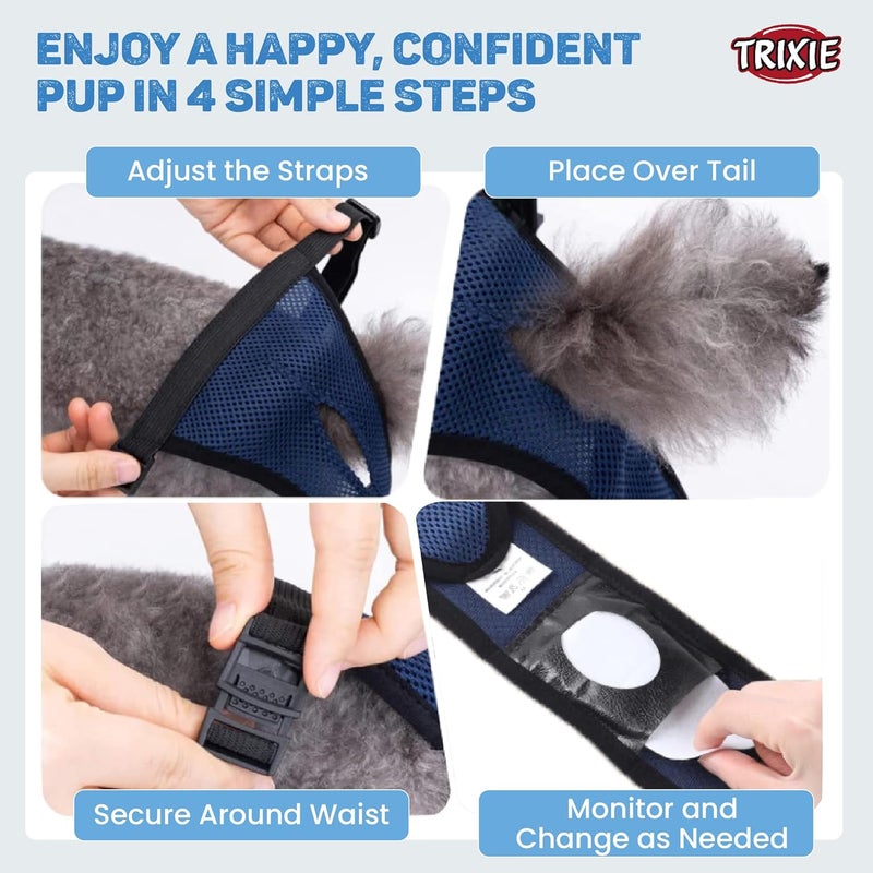 Trixie : - Protective Pants for Female Dogs | Designed for Dogs in The Season to Prevent Staining of Carpets & Other Fabrics | Handy Snap Clip Makes It Easy to Put On | Washable - XL: 60-70cm - Image 5