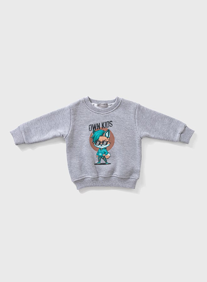 اون كيدز سويت شيرت أولادي أطفال صغار مبطن فليس من الداخل - Image 1