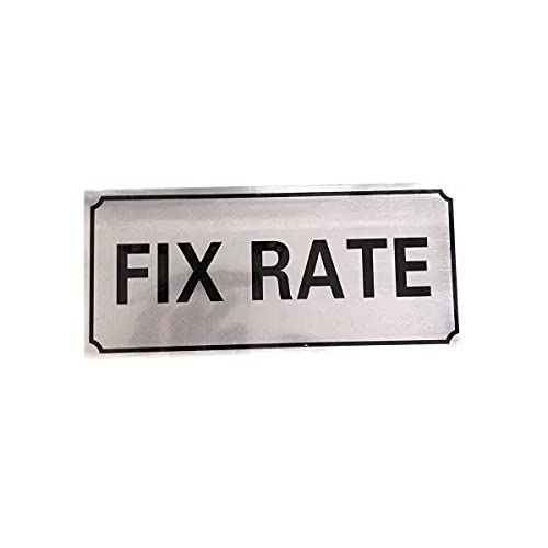 Deziine� Self Adhesive Exit Signage Board for Indicating Instruction Door � Fix Rate - Stainless Steel Emergency Sign(20 x 9) - Image 1