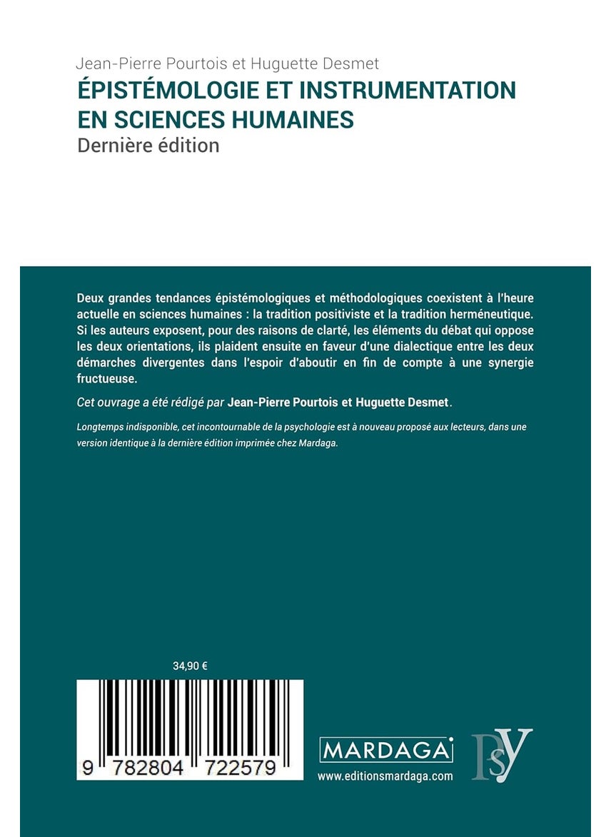 Épistémologie et instrumentation en sciences humai: Dernière édition  - Image 2