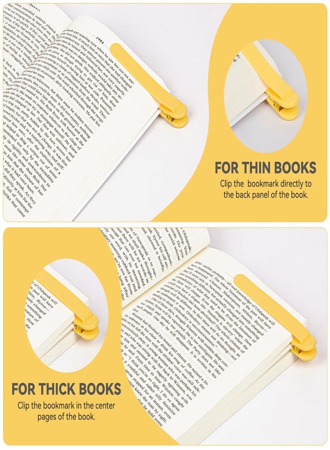 PICcircuit 6 PCS Automatic Bookmark, Smart Bookmarks for Women Men Book Accessories Silicone Book Mark Bible Book Markers Book Marks for Reading Book Lovers Gifts Bookish Gifts Birthday Party Favors, Blue - Image 5