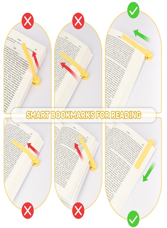 PICcircuit 6 PCS Automatic Bookmark, Smart Bookmarks for Women Men Book Accessories Silicone Book Mark Bible Book Markers Book Marks for Reading Book Lovers Gifts Bookish Gifts Birthday Party Favors, Blue - Image 4
