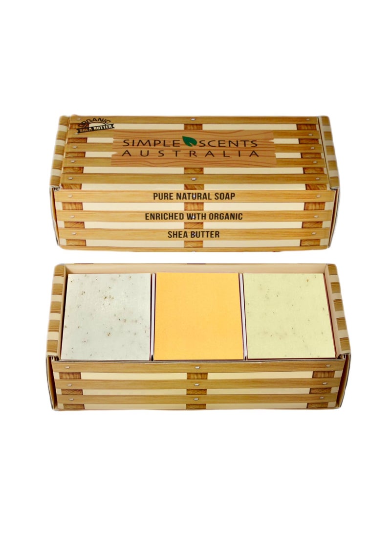 Simple Scents Australia Assorted 6 PCS Natural Soap Bars Assorted Down to Earth 35oz Each Moisturizing French Triple Milled Soap Bars Enriched with Shea Butter Pure Plant Oil Body Soap Bars 