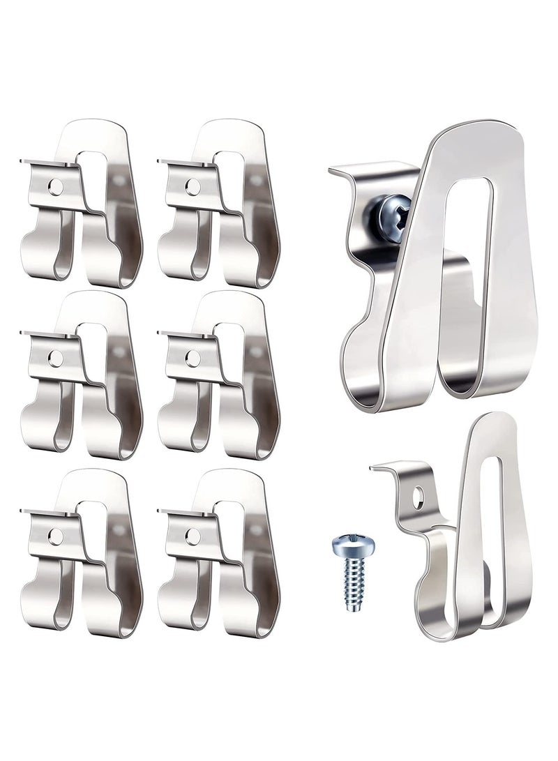 Replacement Belt Clip Hooks Stainless Steel Driver Belt Clip Drill Clip Hook Tool with Screws Power Tool Parts (8)  - Image 1