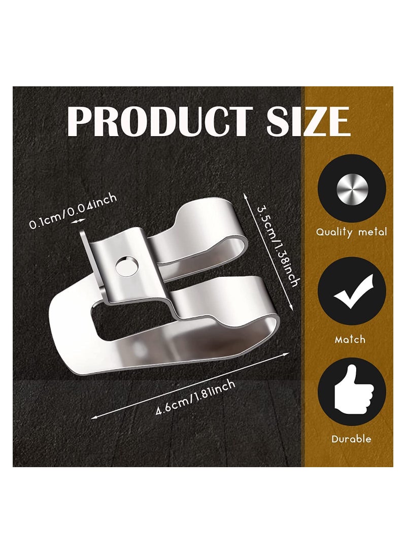 Replacement Belt Clip Hooks Stainless Steel Driver Belt Clip Drill Clip Hook Tool with Screws Power Tool Parts (8)  - Image 3