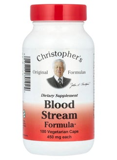 Christopher's Original Formulas Blood Stream Formula 450 mg 100 Vegetarian Caps (225 mg Per Cap) 