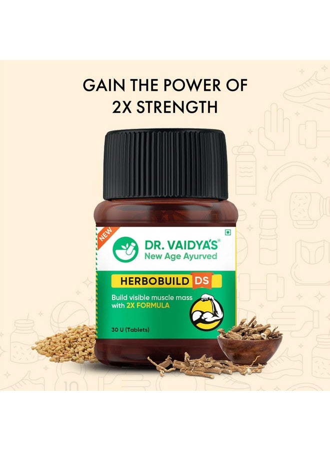 DR. VAIDYA'S Dr. Vaidya's Herbobuild DS (Double Strength) Capsules (Pack of 4 (30 Capsules))  - Image 2