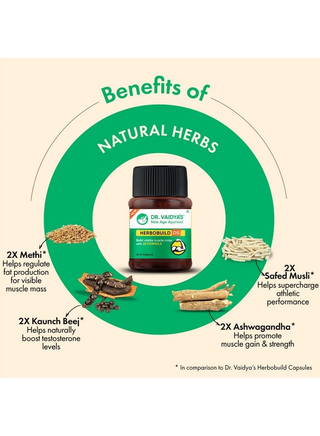 DR. VAIDYA'S Dr. Vaidya's Herbobuild DS (Double Strength) Capsules (Pack of 4 (30 Capsules))  - Image 3