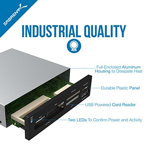 SABRENT 74 in 1 3.5 Inch Internal Flash Media Card Reader/Writer with USB Port (CR-USNT) - Image 5