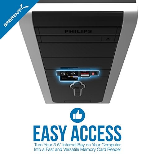 SABRENT 74 in 1 3.5 Inch Internal Flash Media Card Reader/Writer with USB Port (CR-USNT) - Image 4