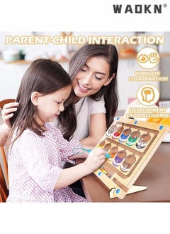 WAOKN Magnetic Color and Number Maze,Montessori Educational Wooden Magnet Puzzle Game Board for Toddlers,Toddler Activities Counting Matching Games,Learning Fine Motor Skills for Preschoolers  - Image 2