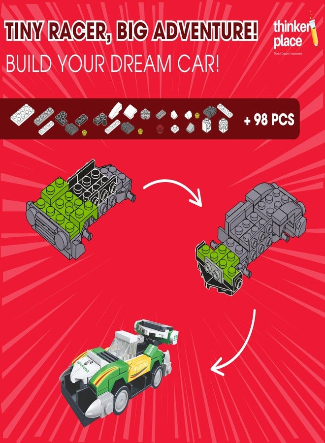 ThinkerPlace 8-in-1 Super Racing Car Flash Star (99 Pieces) | Learn About Speed | Building Block Set for Kids Age 6+ | STEM Educational Toy | Build, Collect & Create Robot | Science & Learning Toy - Image 2