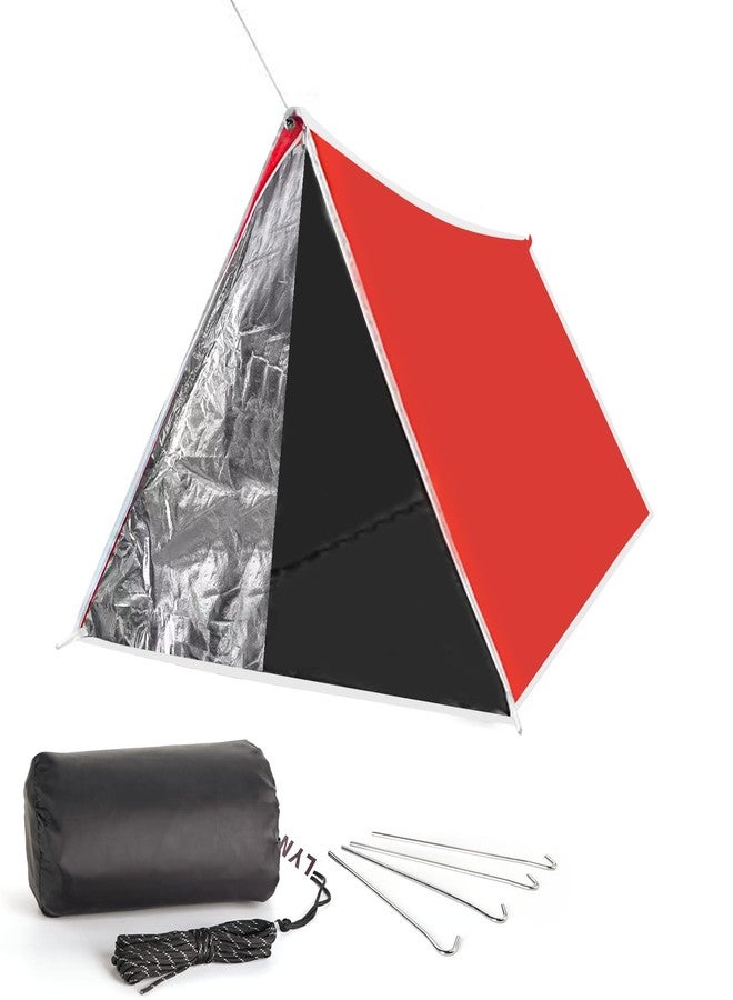 LYN Emergency Shelter Survival Tube Tent with Door Dual Zippers Fireproof Material Reflective Waterproof Survival Kits - Image 1