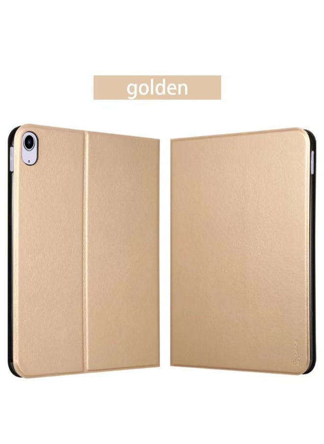 Cat - Cot - For Apple iPad  5/6/Air/Air 2 (9.7-Inch) Folding Stand Shell For Apple iPad 9.7-Inch Tablet Cover - Golden - Image 1