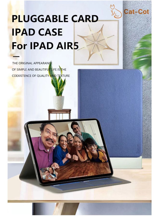 Cat - Cot - For Apple iPad  5/6/Air/Air 2 (9.7-Inch) Folding Stand Shell For Apple iPad 9.7-Inch Tablet Cover - Golden - Image 1