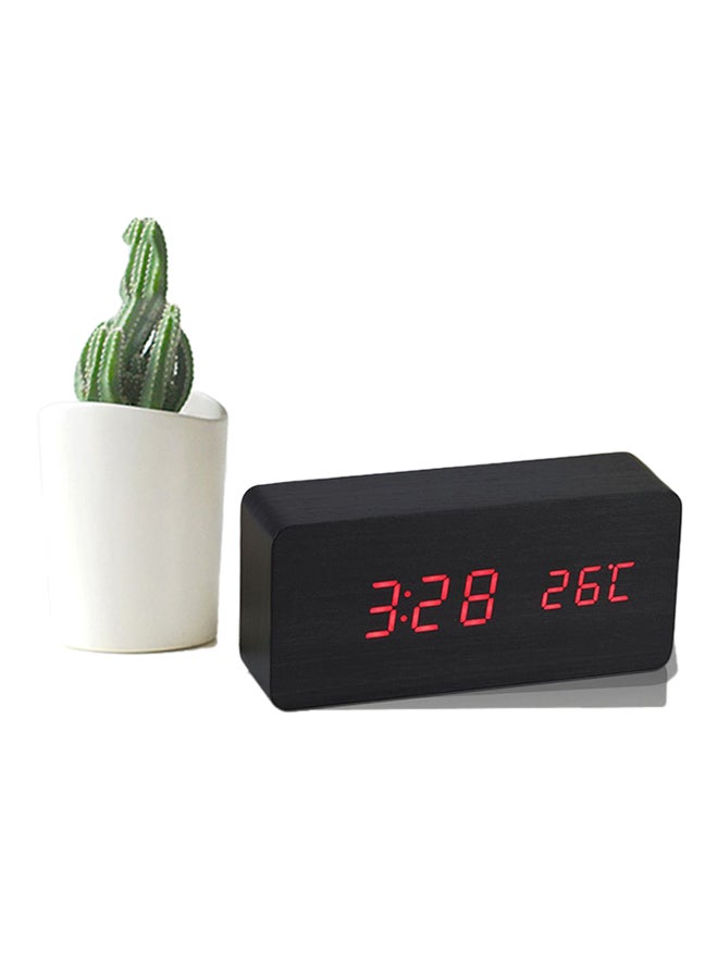 OUTAD LED Digital Alarm Clock With Calendar Thermometer Grey - Image 2