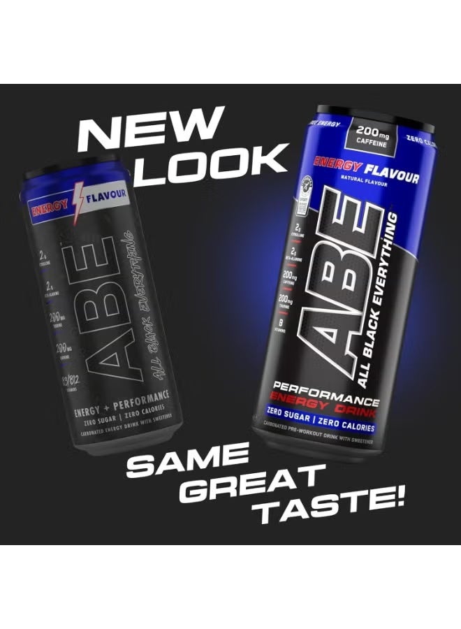 Applied Nutrition ABE Pre Workout Cans - All Black Everything Energy + Performance Drink, ABE Carbonated Beverage Sugar Free 330ml-Mix & Match - Image 4