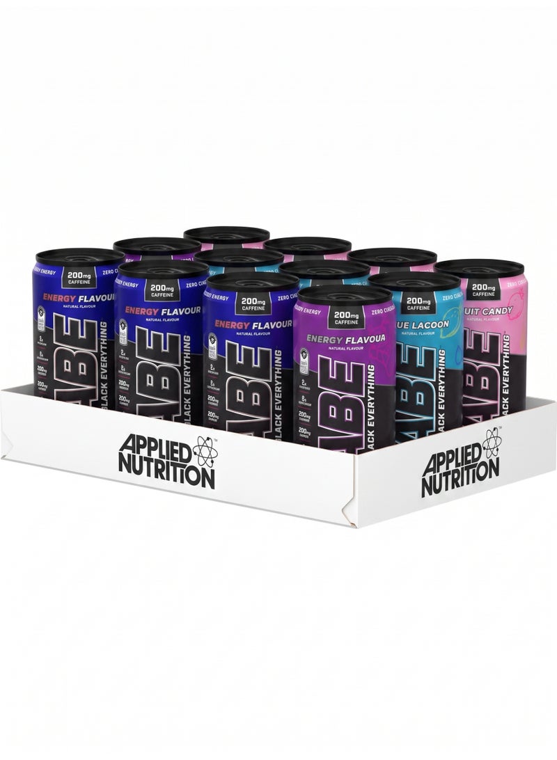 Applied Nutrition ABE Pre Workout Cans - All Black Everything Energy + Performance Drink, ABE Carbonated Beverage Sugar Free 330ml-Mix & Match - Image 1