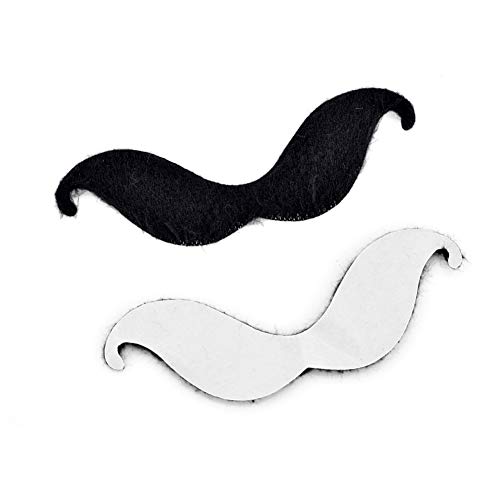GooDay 60 Pcs Fake Mustache Fake Beard Face Mustaches Novelty Self Adhesive Mustaches Hairy Black Mustaches Costume Facial Hair False Mustaches Mexican for Adults Birthday Christmas Halloween Party - Image 3