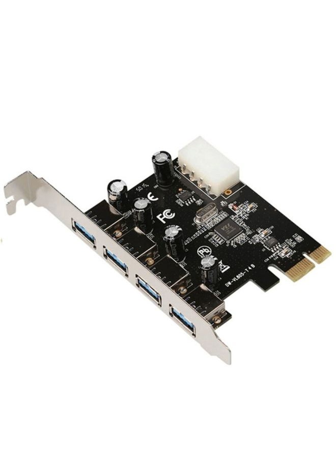 BURAQ 4 Port USB 3.0 Pci Express Expansion Card Pci-E Adapter  - Image 2