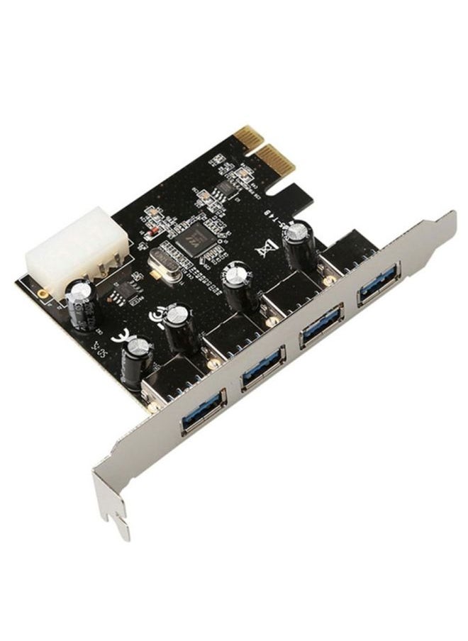 BURAQ 4 Port USB 3.0 Pci Express Expansion Card Pci-E Adapter  - Image 1